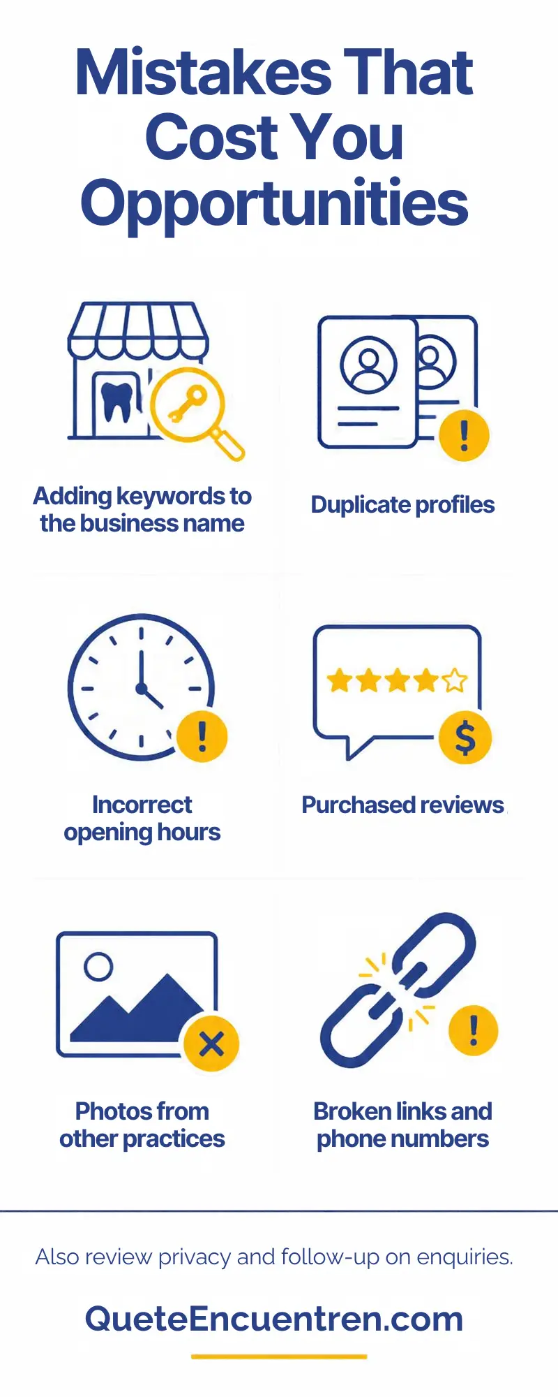 Google Maps for dentists digital presence mistakes that can affect patient inquiries